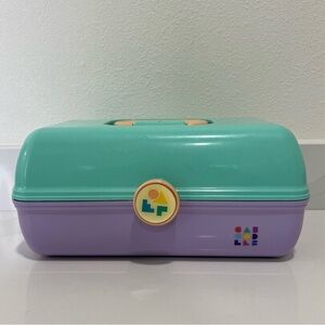 Vintage Caboodles Plastic Organizer Case Green Purple Retro Design Made …